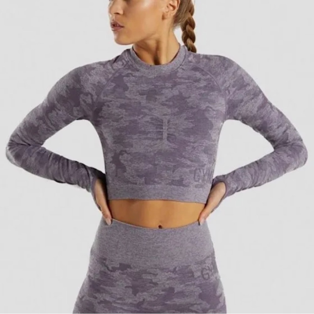 Purple camo seamless gymshark leggings